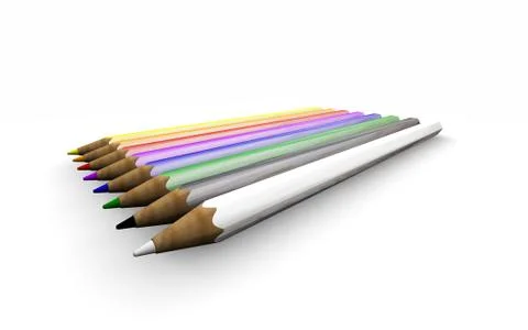 Coloured pencils Stock Illustration