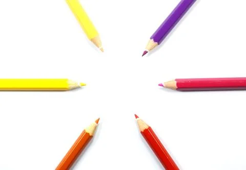 Coloured pencils Stock Photos