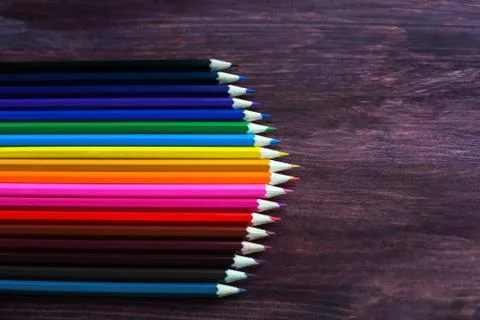 Coloured pencils Stock Photos
