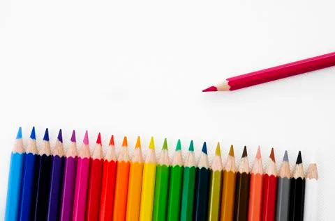 Coloured pencils Stock Photos