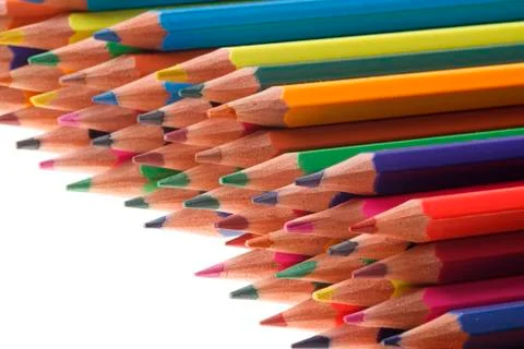 Coloured pencils Stock Photos