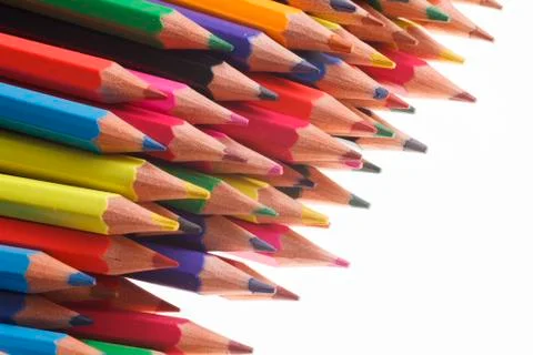 Coloured pencils Stock Photos
