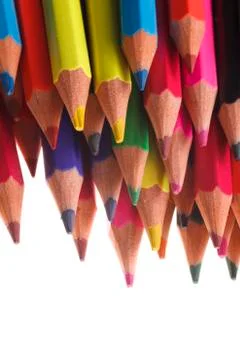 Coloured pencils Stock Photos