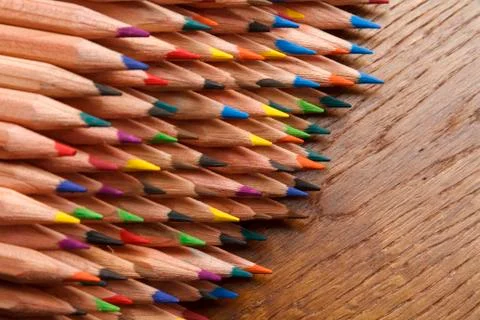 Coloured pencils Stock Photos