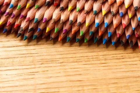 Coloured pencils Stock Photos