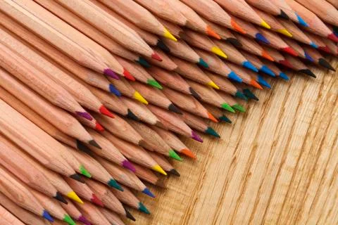 Coloured pencils Stock Photos