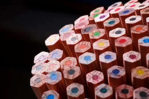 Coloured pencils Stock Photos