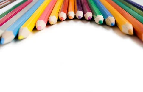 Coloured pencils Stock Photos