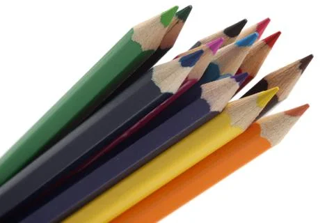Coloured pencils Stock Photos
