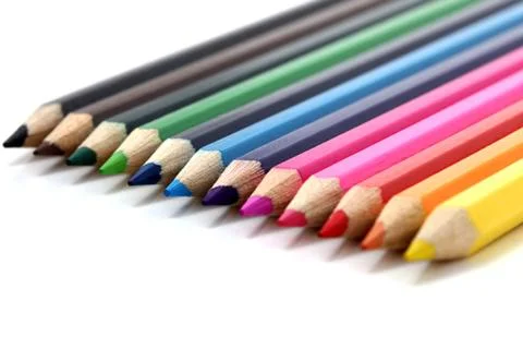 Coloured pencils Stock Photos