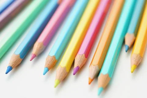 Coloured pencils Stock Photos