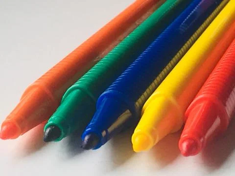 Coloured pens Stockfoto's
