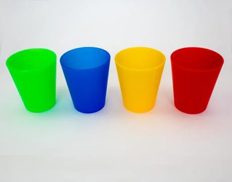 Coloured Plastic Cups Stock Photos