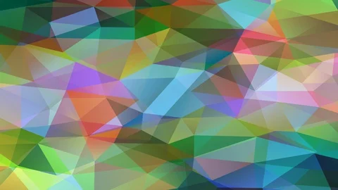 Coloured Polygon Patchwork With Size 3D Triangles Creating A Shiny Geometric Stock Footage 128488820