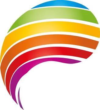 Coloured, print shop, painter, logo Stock Illustration