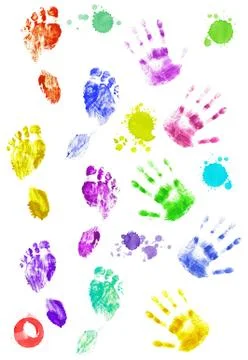 Coloured prints Stock Illustration