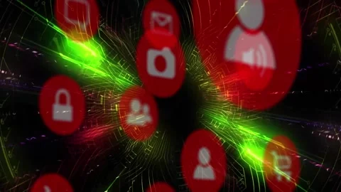 Coloured rays rotating in a hypnotic motion Stock Footage 326036917