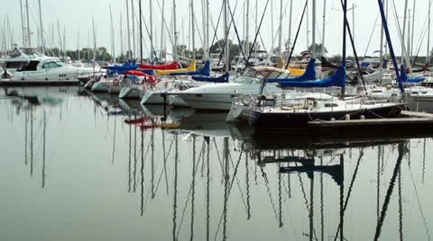 Coloured sail covers HD Stock Footage 11284780