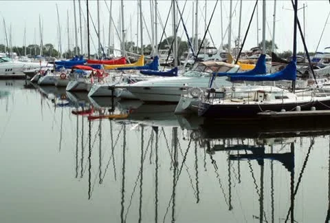 Coloured sail covers NTSC Stock Footage 11284772