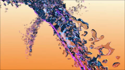 Coloured stream of water Stock Footage 48943348