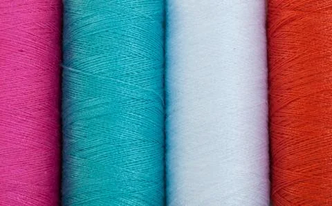 Coloured  thread. Fotos de archivo