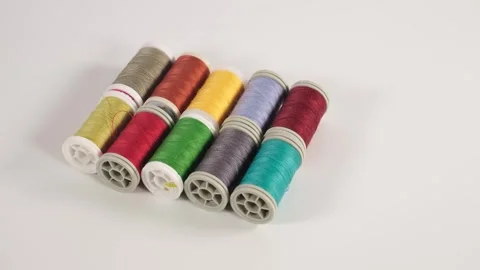 Coloured thread, yarn Stock Footage 267417748