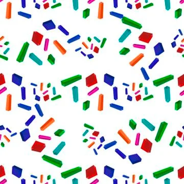 Coloured three-dimensional objects Stockillustratie