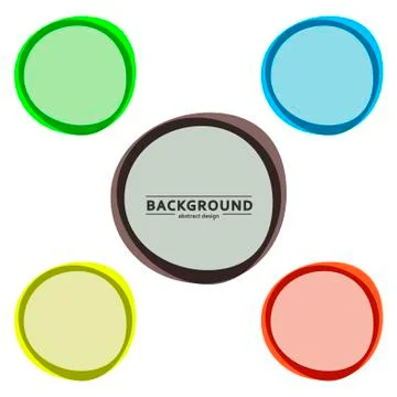 Coloured vector circles Illustrazione stock