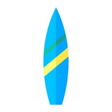 Coloured vector image of a surfboard. Stock Illustration