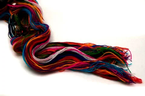 Coloured yarn Stock Photos