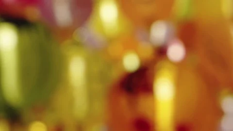 Colourful abstract background with blurry paper lanterns. Hong Kong Stock Footage 81368346