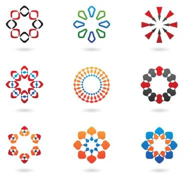 Colourful abstract icons Stock Illustration