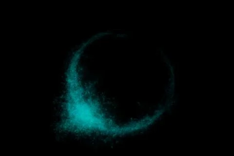 Colourful abstract powder explosion on a black background 스톡 일러스트