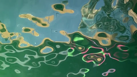 Colourful abstract reflection in water Stock Footage 204138664