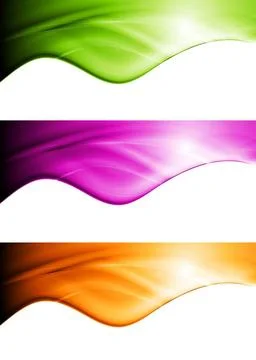 Colourful abstract wavy banners. Vector design eps 10 Colourful abstract w... Foto stock