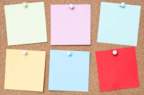 Colourful adhesive notes Stock Photos