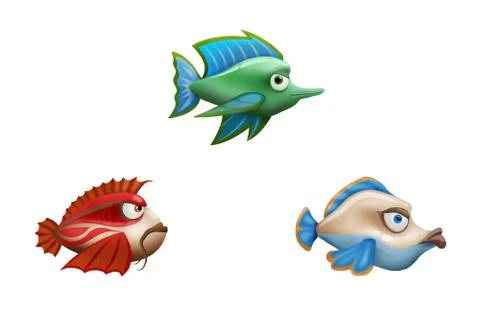 Colourful aquarium fish Stock Illustration