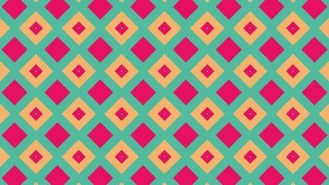 Colourful background with moving pink and green rhombus. Stock Footage 116809604