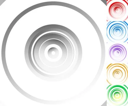 Colourful background set with circle, oval shapes Stock Illustration