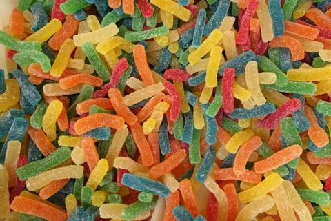 Colourful background of sugared sweets Stock Photos