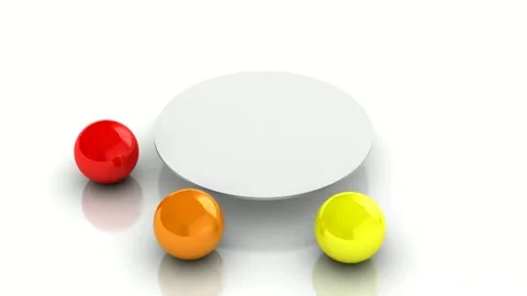 Colourful balls moving around Stock Footage 209814296