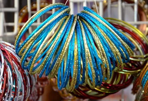 Colourful bangles Stock Photos