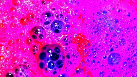 Colourful bath foam with effect Stock Footage 107707143