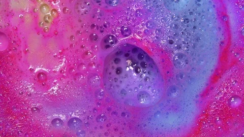 Colourful bath foam, wellness Stock Footage 107716928