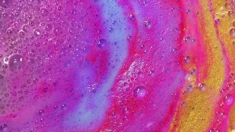 Colourful bath foam, wellness Stock Footage 107717245