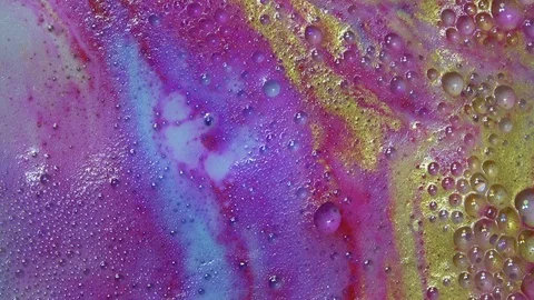 Colourful bath foam, wellness Stock Footage 107717480