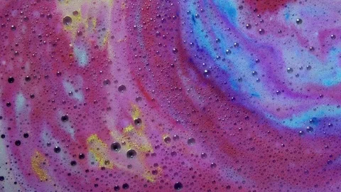 Colourful bath foam, wellness Stock Footage 107720813