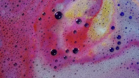Colourful bath foam, wellness Stock Footage 107721008