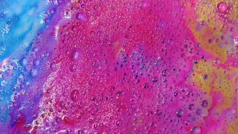 Colourful bath foam, wellness Stock Footage 107722461