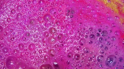 Colourful bath foam, wellness Stock Footage 107723238